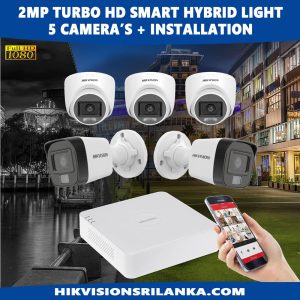 Hikvision-2mp-Smart-Hybrid-white-Light-color-vu-5-camera--package-sri-lanka-sale