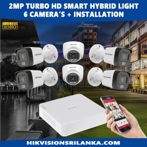 Hikvision-2mp-Smart-Hybrid-white-Light-color-vu-6-camera--package-sri-lanka-sale