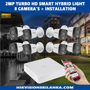 Hikvision-2mp-Smart-Hybrid-white-Light-color-vu-8-camera--package-sri-lanka-sale